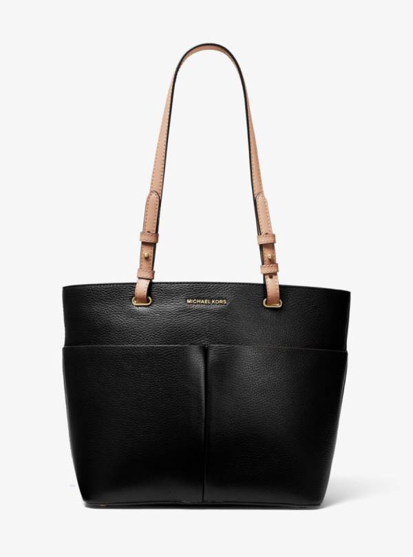 Damske Prenosná Taška Michael Kors Bedford Medium Pebbled Leather Čierne - Kabelky Michael Kors Slevy | HFMYD-2971